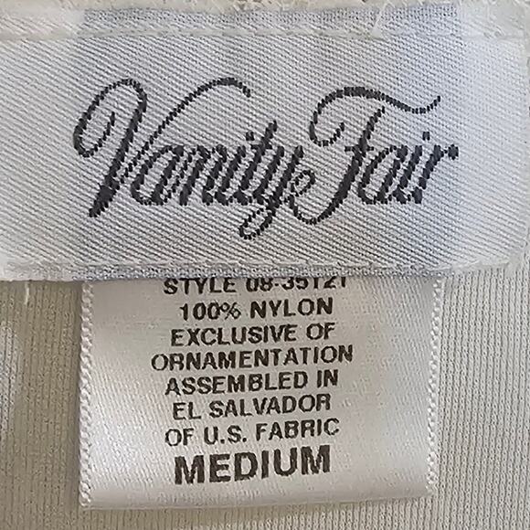 Vanity Fair Silky Nylon Nightgown Vintage Lace Floral Cottagecore Medium - Picture 7 of 8